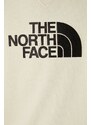 Bavlněná mikina The North Face M Drew Peak Crew Light pánská, béžová barva, s aplikací, NF0A4T1E3X41