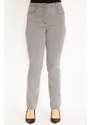 Şans Women's Plus Size Gray 5-Pocket Lycra Jeans