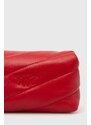 Kožená kabelka Pinko červená barva, 100041.A0F2