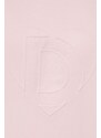 Bavlněná mikina Desigual TRAVIS dámská, růžová barva, s aplikací, 24SWSK30