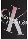 Bavlněné tepláky Calvin Klein Jeans černá barva, s potiskem