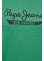 Bavlněné tričko Pepe Jeans zelená barva, s potiskem