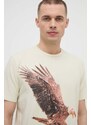 Tréninkové tričko Under Armour Project Rock béžová barva, s potiskem, 1383224