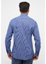 Pánská modrá kostičkovaná košile Modern fit ETERNA