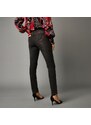 Blancheporte Rovné džíny s barevným prošitím a výšivkou černá 36
