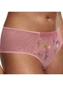 Blancheporte Kalhotky shorty Suzi z pestrobarevného vyšívaného tylu růžová 38