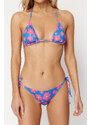 Trendyol Floral Patterned Triangle Tie Bikini Set
