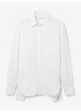 Bílá dámská oversize košile s příměsí lnu Desigual Fringes - Dámské