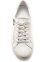 Blancheporte PÉDICONFORT - Kožené tenisky s tkaničkami a zipem, bílé bílá 35