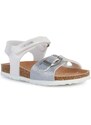 Dětské sandály Geox SANDAL CHALKI stříbrná barva