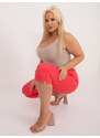 Fashionhunters Rybářské kalhoty Coral plus size s kapsami