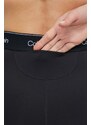 Tréninkové šortky Calvin Klein Performance černá barva, s potiskem, high waist