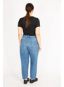 Şans Women's Blue Large Size Front Pocket Detailed Jeans