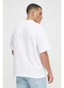 Bavlněné tričko G-Star Raw bílá barva, s aplikací