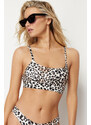 Trendyol Animal Pattern Bralette Bikini Top