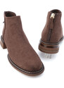 Marjin Women's Casual Boots & Booties With Zipper At The Back Efren Brown.