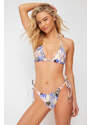 Trendyol Floral Patterned Triangle Embroidered Regular Bikini Set