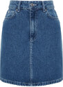 Trendyol Blue High Waist Mini Denim Skirt