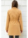 Z6778 DEWBERRY WOMEN'S COAT-DARK CAMEL