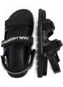 Dětské kožené sandály Karl Lagerfeld černá barva
