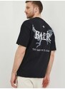 Bavlněné tričko BALR. Game of the Gods černá barva, s potiskem, B1112 1240