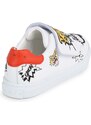 Dětské kožené sneakers boty Kenzo Kids bílá barva