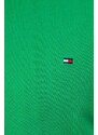 Svetr Tommy Hilfiger pánský, zelená barva, lehký