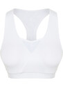 Trendyol White Backing/Shaping Tulle Detail Halter Neck Knitted Sports Bra