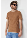 Trendyol Brown Regular/Normal Fit 100% Cotton Textured Basic T-Shirt
