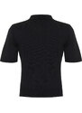 Trendyol Black Polo Neck Color Block T-Shirt Look Knitwear Sweater