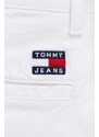 Kraťasy Tommy Jeans pánské, bílá barva