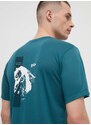 Sportovní tričko Jack Wolfskin Vonnan zelená barva, s potiskem, 1809941
