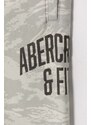 Dětské tepláky Abercrombie & Fitch šedá barva, vzorované