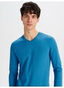 Sinsay - Tričko s dlouhými rukávy - modrá