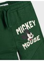 Sinsay - Tepláky Mickey Mouse - tmavě zelená
