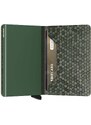 Kožená peněženka Secrid Slimwallet Hexagon Green zelená barva