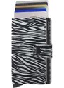 Kožená peněženka Secrid Miniwallet Zebra Light Grey šedá barva