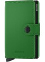 Kožená peněženka Secrid Miniwallet Matte Bright Green zelená barva