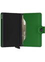 Kožená peněženka Secrid Miniwallet Matte Bright Green zelená barva