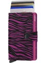 Kožená peněženka Secrid Miniwallet Zebra Fuchsia růžová barva