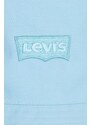 Oboustranná bavlněná dětská čepice Levi's LAN LEVI'S REVERSIBLE BUCKET C tyrkysová barva