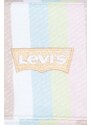 Oboustranná bavlněná dětská čepice Levi's LAN LEVI'S REVERSIBLE BUCKET C oranžová barva