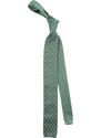 BUBIBUBI Zelená pletená kravata se vzorem