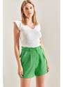Bianco Lucci Women's Pleated Shorts