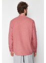 Trendyol Pale Pink Large Collar Regular Fit Sleeve Epaulette Shirt