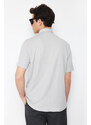 Trendyol Gray Regular Fit Short Sleeve Shirt