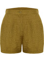 Trendyol Khaki Pocket Detailed Woven Linen Look Shorts