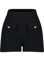 Trendyol Black Pocket Detailed Woven Shorts