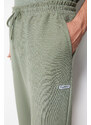 Trendyol Mint Oversize/Wide Cut Textured Wide Leg Labeled Sweatpants
