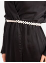 Shelvt Women's elastic belt with pearls